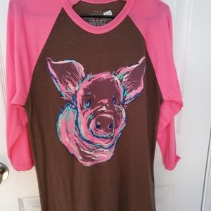 Ladies Baseball Sleeve Top